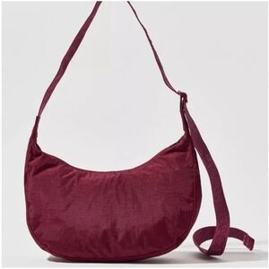 BAGGU Medium Nylon Crescent Oxblood